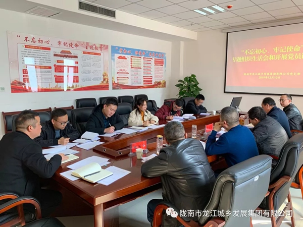 市龍江集團(tuán)黨支部召開“不忘初心、牢記使命”專題組織生活會(huì)和民主評議黨員會(huì)議